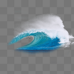 海浪图片_水效果蓝色海浪元素