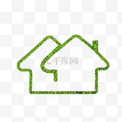 创意小草房子形状图