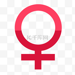 红色女性图标