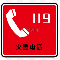 电话火警防范标志