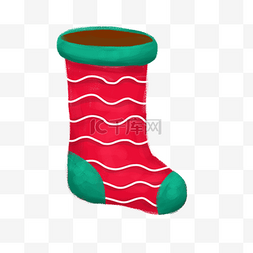 红邮箱图片_圣诞节袜子针织PNG红绿PNG平安夜