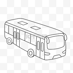 交通工具公交图片_创意公共汽车线条