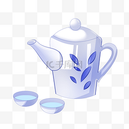 创意茶壶手绘插画
