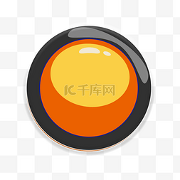 ui按钮图片_卡通游戏图标橘色水晶按钮设计素