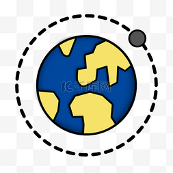 圆润图片_月球围绕地球路线图标