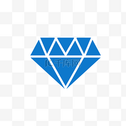 多边形图片_钻石通用词蓝色卡通钻石