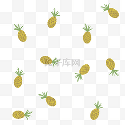 菠萝底纹png图片_水灵灵的大菠萝植物手绘背景免扣