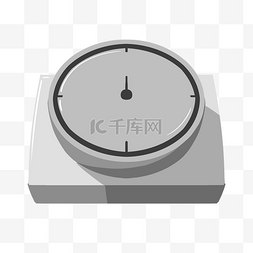 灰色的钟表按钮插画