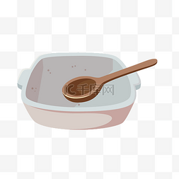 盆子图片_手绘厨房餐具插画