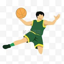 篮球防守运动员图片_卡通防守姿势矢量素材