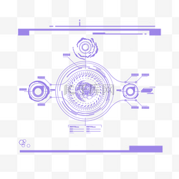 紫色科技线条时代感线条矢量图