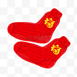 中国风红色袜子