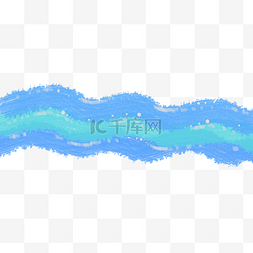 海浪波浪线图片_蓝色手绘通用波浪装饰