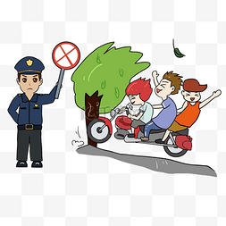 分层图片_交通安全日禁止骑摩托超载他人免