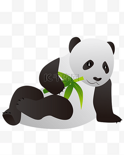 小熊猫手绘图片_矢量手绘卡通熊猫
