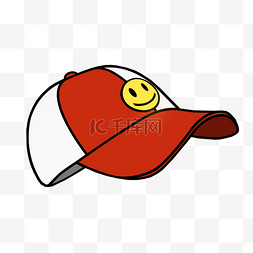 女士帽子帽子图片_免扣卡通红白帽子