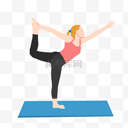 健身运动女生瑜伽小清新欧美风格