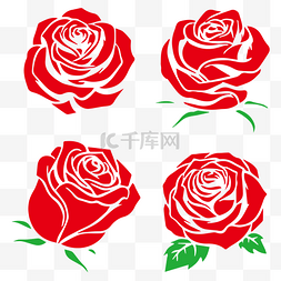 手绘玫瑰花图片_情人节玫瑰花素材