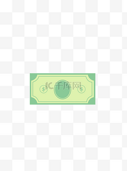 纸币图片_商务商用金融办公卡通扁平绿色纸