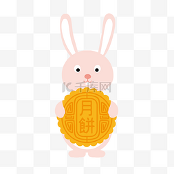 中秋节卡通可爱的月饼兔子