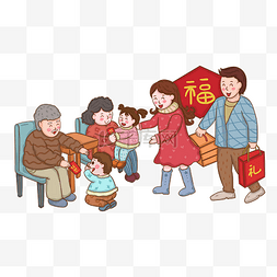 春节场景图片_2019年农历新年大年初一拜年场景PN