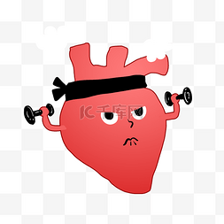 卡通红色心脏插图