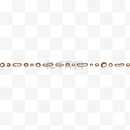 小清新圆点图片_简约棕色分割线