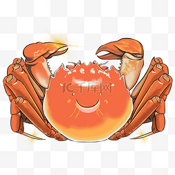 一只美味的红螃蟹