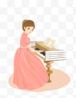 弹钢琴的女孩图片_气质弹钢琴的女生
