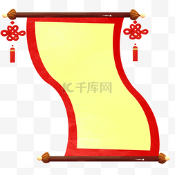 中国结的边框图片_中国结装饰卷轴