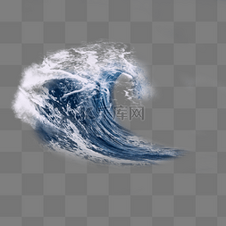 蓝色水浪矢量素材图片_蓝色海浪白色浪花元素