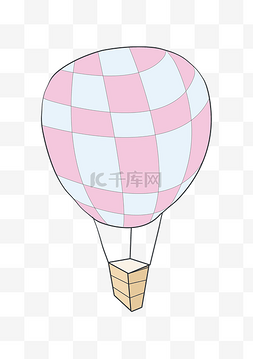 气球热气球卡通小清新扁平风