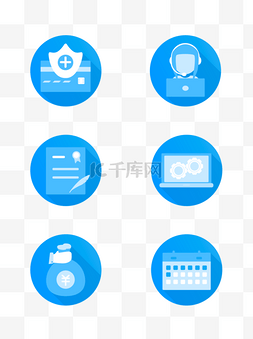 免费蓝白图片_蓝白微立体科技商务办公装饰图案