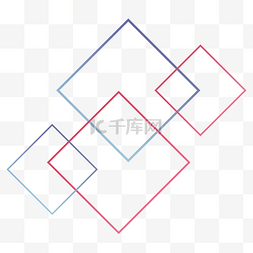 炫彩正方形图片_方形炫彩简约科技感边框