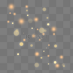圆形光芒图片_金黄色零星耀眼光