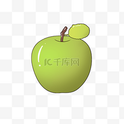 水果类装饰图案青透苹果