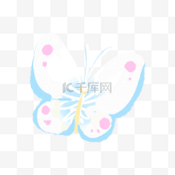 蝴蝶剪刀素材图片_蓝色白色粉色手绘蝴蝶自然唯美装