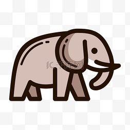 矢量大象动物图片_卡通矢量MBE大象