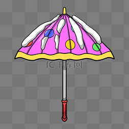 边伞图片_粉色的落雪伞