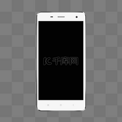 白色银边手机模型PSD透明底