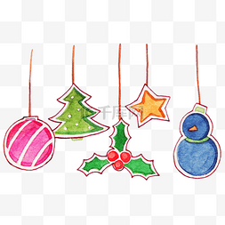 圣诞挂饰圆球图片_冬季圣诞挂件插画