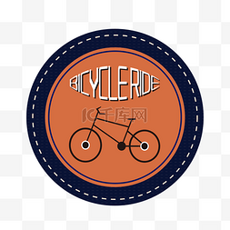 欧洲旧式自行车主题圆形花边邮票