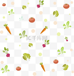 蔬菜底纹卡通蔬菜底纹西红柿白菜