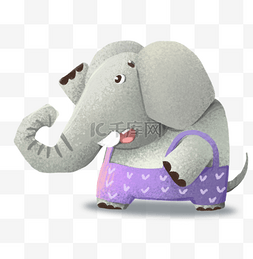 可爱小动物图案图片_卡通可爱小动物大象设计