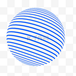 蓝色的线条圆圈免抠图
