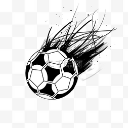 体育图片_黑白空中飞着的足球