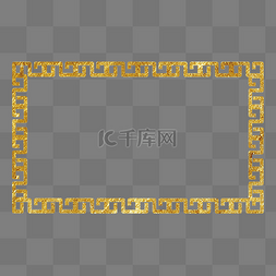烫金烫金图片_中国风古典砂金流行边框免抠图