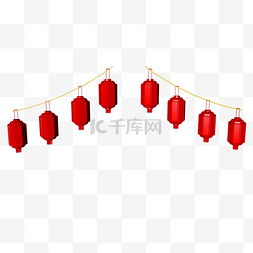新年喜庆灯笼C4D素材设计春节新年
