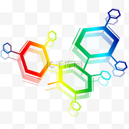 化学分子结构图插画