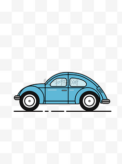 工具装饰设计图案图片_蓝色小汽车元素
